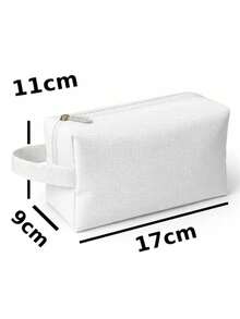 Kit 5 Plain Toiletry Bags Without Print To Personalize Gift - Black - View 6