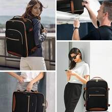 NEWHEY Ba lô du lịch unisex 40L, hành lý xách tay được chấp thuận bởi các hãng hàng không, bao gồm 3 túi đựng đồ, túi ngủ qua đêm TSA, túi đựng đồ cá nhân chống thấm nước, ba lô đựng đồ dùng cần thiết cho cuối tuần, vừa với máy tính xách tay 17 inch. - Nhiều màu - Xem 4