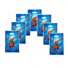 蜘蛛侠主题礼品袋、英雄手提袋、派对礼品袋、礼品包装袋、牛皮纸袋、卡通购物袋、礼品包装袋（款式随机） - 彩色 - 查看 5