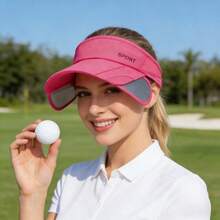 Adjustable And Retractable Wide-Brim Sun Hat - Gifts For Women, Vacation Essentials,Lightweight All-Season Outdoor Sun Protection Hat.Mothers Day Gifts Women,Teacher Appreciation Gifts,Hair Accerssories, Women's Sun Hats, Women's Large Brim Hats, Elegant Women's Sun Hats, Y2K Style Sun Hats, Outdoor Beach Sun Hats, UV Protection Hats, Women's Hats, Sun Hats For Teenagers, Men's Sun Hats, Men's Hats, Sports Sun Protection Hats, Summer Sun ProtectionFeatures An Adjustable Drawstring And Retractable Design, Suitable For Tennis, Golf, Beach, And Other Activities. Unisex Style. - 玫紅色 - 查看 4