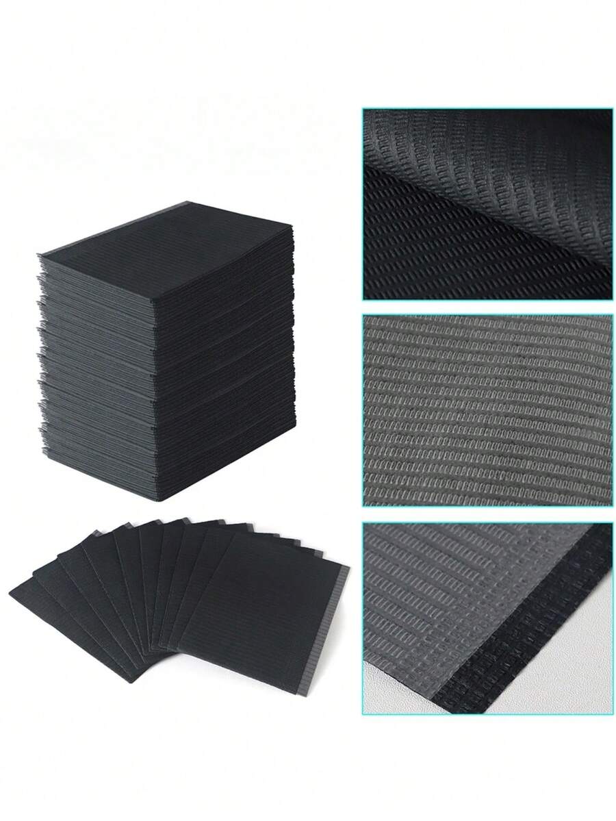 20 miếng lót vệ sinh hình xăm dùng một lần, chống thấm nước, khăn trải bàn hai lớp, phụ kiện hình xăm, khăn ăn. - màu đen - Xem 1