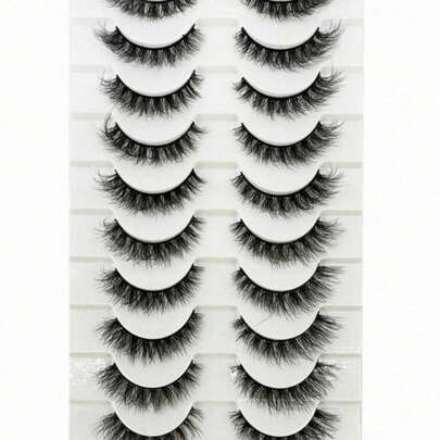 10 Pairs 8-14mm Criss-Cross False Eyelashes