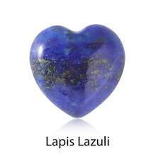 Natural Crystal Love Ornament 15MM Non-Porous Peach Heart Accessories, Crystal Heart-Shaped Stone, Love Loose Stone Ornament - 青金 - 查看 3