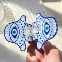 1pc Evil Eye Hair Claw Hairpin For Women, Protective Charm Hair Accessories With Mystical Eye Print, Non-Slip Clips For Girls Teens Summer Hair Jaw Clip Hair Clamps Hair Clutch Hair Catcher Clip, Claw Clip Fall Winter Hair Clip For Vacation Outfits Woman - 彩色 - 查看 5