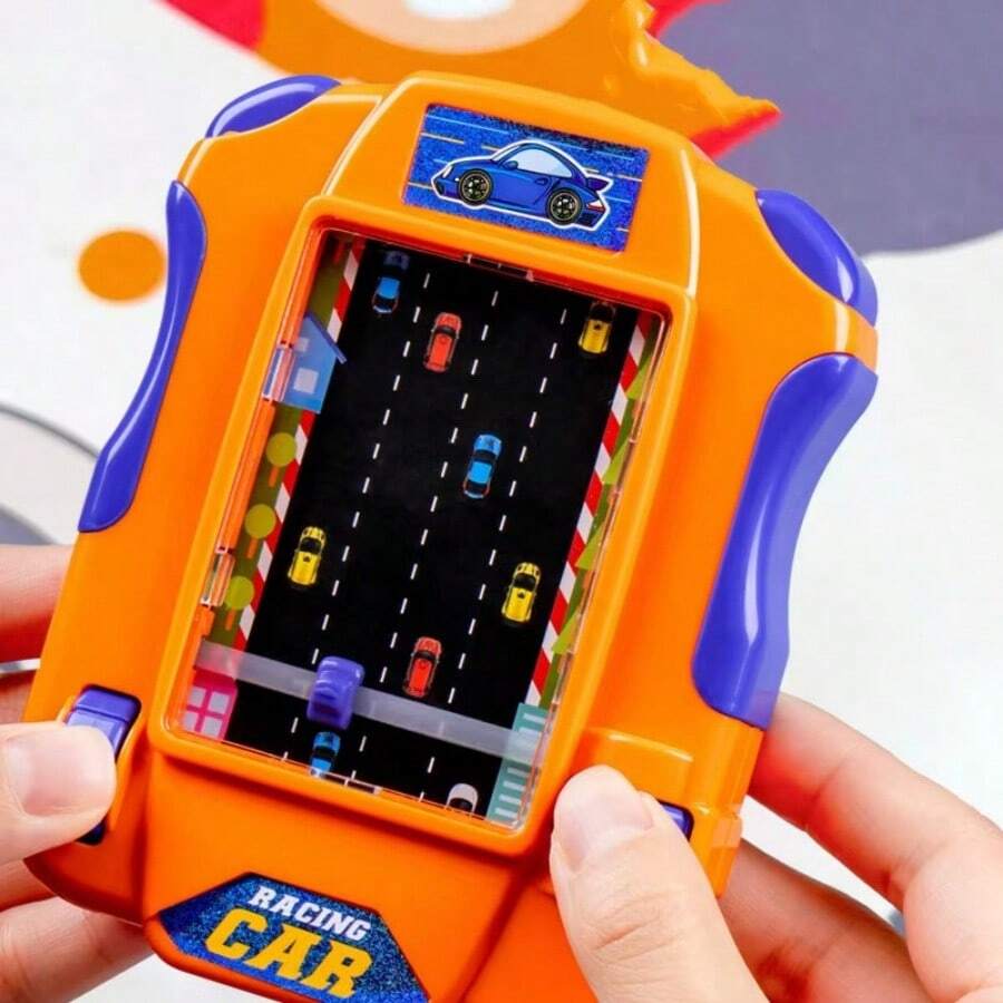 1 st kreativ mini handhållen racingspelkonsol, simulerad racingarkadmaskin, interaktiv skrivbordsleksak, slumpmässig färg - Multifärgad - Visa 1