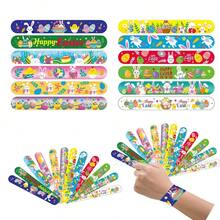 24pcs Easter Slap Bracelets, PVC Material, No Printing, Birthday Party Favors, Classroom Rewards, Easter Basket Fillers - Multiple Styles - View 6
