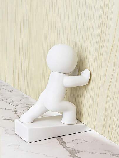 1pc Cute Decorative Door Stopper, Child & Baby Safety Door Wedge, Flexible Movable Door Stop With Non-Slip Base To Protect Wall & Floor, Home Decor