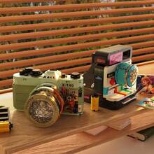 4 Unique Vintage-Style Building Modules Designed For Adults: Vintage Vertical Camera, Vintage Telephone, Vintage Projector, And Vintage Coffee Machine. Each Module Combines Design And Fun Assembly. The Vintage Vertical Camera Building Module Is Not Just A Toy, But Also A Work Of Art. - Multicolor - View 9