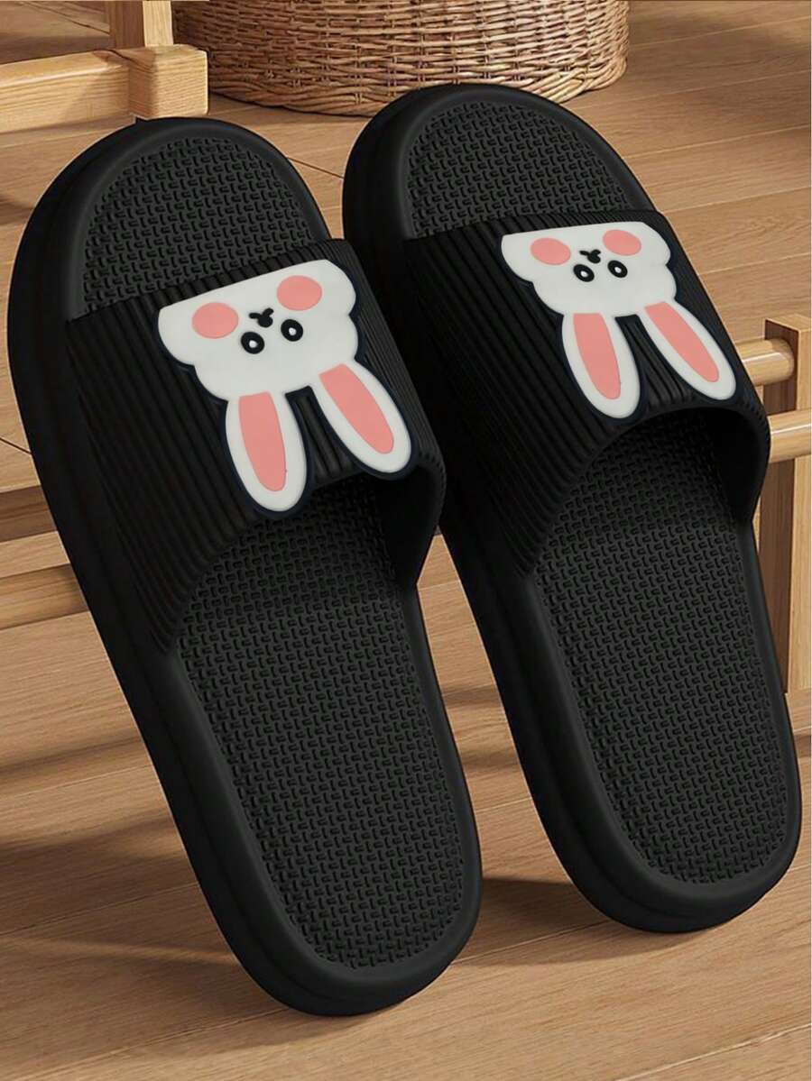 Sandalias casuales de verano para hombres, diseño sólido y a rayas simple, material de EVA antideslizante, antiolor, de secado rápido, ligero, duradero, plano, suave y cómodo, unisex - Blanco - Ver 1