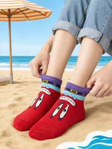 SpongeBob SquarePants 5 Pairs Women's Cartoon Ankle Socks, Thin Casual Sports Socks, Spring/Summer - Multicolor - View 3