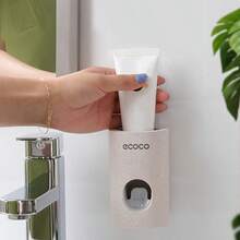 Premium Wall-Mounted Minimalist Bathroom Toothpaste Dispenser, Toothpaste Squeezer, Toothpaste Cap. Can Be Installed Without Drilling Holes On The Wall. Suitable For School Dormitories And Hotel Bathrooms. - High-end Wheat-colored Toothpaste Squeezer - View 6
