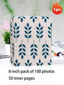 1pc 6 Inch 100-Pocket Linen Fabric Photo Album, Hardcover With Front Display Window, Insert Type Picture Book, Solid Color Multi-Style, For Family Wedding Baby Travel Photos, Memory Storage Album, Ideal For Anniversary Valentine's Day Birthday Gifts - one-size - View 34