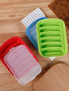1pc Silicone Sausage Mold, Heat Resistant Sausage Maker, Sausage Mold For Steaming - Multicolor - View 3