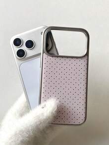 1 chiếc, kiểu dáng Hàn Quốc, mạ đen, họa tiết sóng bạc, phù hợp với 17, 17 Pro Max/ 16 Pro Max/ 15 Pro/ 14, 13/12/11. Thích hợp làm quà tặng Ngày Valentine/Sinh nhật/Ngày của Mẹ/Lễ Phục Sinh cho gia đình/bạn bè/chị gái/bạn gái. - Hồng - Xem 5