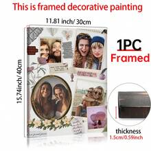 1 pieza "Mejor amiga" Postal de caja de cerillas Collage de póster personalizado, La foto de las hermanas juntas Regalo personalizado con tema animal Decoración de pared personalizada, Plantilla editable - multicolor - Ver 16