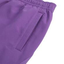 LI-NING Provincial Team Series Badminton Match Shorts, Men's Breathable Quick-Dry Professional Tournament Training Pants AAPV045 - 花球紫 - 查看 3