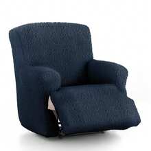 Kiva Bi-Elastic Recliner Chair Cover With Adjustable Support Foam, Various Colors Available - Breathable And Durable Recliner Chair Cover - 藍色 - 查看 3