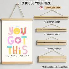 1pc You Got This Wall Art Paintings Inspirational Positive Quote Poster Cute Colorful Motivational Canvas Print Aesthetic Boho Room Decor For Kids Bedroom Nursery Office Unframed/Wooden Hanging Scroll - Multicolor - View 12