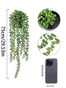 1/3 pezzi 75cm Pianta rampicante verde artificiale primaverile/estiva, pianta grassa finta, piccola pianta artificiale, adatta per decorazione domestica, decorazione del portico, decorazione di scaffali, per tutto l'anno - Multicolore - Visualizzare 6