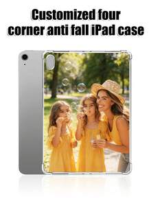 1pc Customizable Flat Family Photo Cushion Shock-Proof Protective Tablet Case For IPad Pro 13, Air 13, Best Mother's Day Gift - Clear - View 3