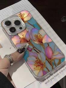 Faux Pearl Floral Painted Elegant New Feather Chiffon Minimalist Fashion Phone Case Compatible With IPhone 17/17 Pro Max, 15, 16/16 Pro, 15 Pro Max, P13, P14, P11 Soft Case, P12, XS, XR, 7/8, 7/8 Plus, A14, A15, S23 Ultra, A50, A12, A32, A52, A72, A51, A21S, A13, A14, S22 Ultra, S23, A33, A53, S20 FE,International Version, Not The Domestic Version - 型號3(1台) - 查看 5