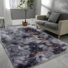 Alfombra de área esponjosa, alfombra efecto tie-dye, alfombra moderna suave y mullida para habitación de niños, adecuada para dormitorio de niños y niñas, dormitorio, decoración del hogar, hermoso regalo para cumpleaños, graduación - Multicolor - Ver 35
