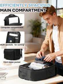 Ba lô du lịch nén chân không, kích thước 40x30x20cm, được Ryanair chấp thuận, có khả năng mở hoàn toàn 180°, chống thấm nước, tăng thêm 30% không gian chứa đồ. - Nhiều màu - Xem 7