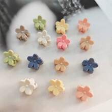 50pcs/Pack Random Color Flower Hair Clips, Suitable For Girls - Multicolor - View 4