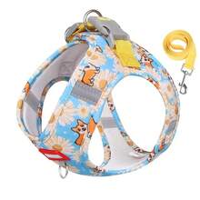 2pcs Reflective Dog Harness And 1.5m Leash Set, Breathable Pet Chest Strap Harness Suitable For Small, Medium And Large Dogs, Puppy Chest Strap And Leash Accessory Set - Blue - View 15