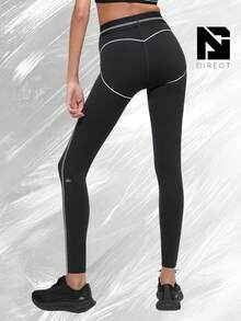 Airbrush High-Waist 7/8 Heart Throb Legging - Black/White - View 2
