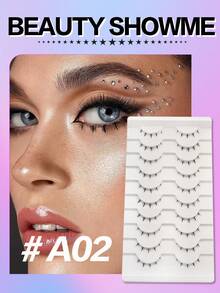 Waloshow 10 Pairs Elongated Eye Lashes, 6mm Lower Lashes - Black - View 3