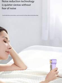 1件中性情侶迷你USB渦輪風扇，夏季旅行必備，圓潤機身，觸感涼爽，純色時尚設計，可立式，高品質強勁氣流，100段可調速，超高速無段渦輪小風扇，低噪音，高速靜音渦輪風扇，8米送風距離，適合夏季戶外露營、旅行、海灘、運動、辦公室、學校、海邊、泳池、派對、日常使用、生活，便攜風扇，純色派對 - 彩色 - 查看 8