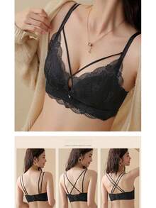Women Bra And Panty Sets - 黑色的 - 查看 11
