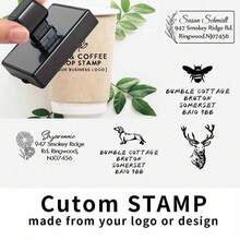 1pc Customizable Large Logo Pattern Stamp, Multiple Sizes Available, Can Customize Pattern, Name, Anniversary Date, Address, Pet Portrait, Etc., Multi-Functional Suitable For School, Business, Office, Compact And Durable, No Ironing Required, Rich Colors Cute And Interesting, Unique Personalized Customized Automatic Stamp, Ideal Gift For Women, Men, Friends, Family, Colleagues - Multicolor - View 9