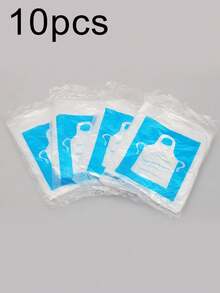 10/20/50 piezas Delantal transparente desechable de PET - Impermeable, adecuado para cocinar, servir, barbacoa - Para chefs, cocineros domésticos y trabajadores de servicios alimentarios - Ideal para uso en la cocina y al aire libre - Regalos de inauguración de la casa y días festivos. Aplicable a la cocina, fábrica de alimentos, fábrica, laboratorio, barbacoa, casa de comidas, restaurante de fondue, etc. Con función a prueba de aceite, impermeable y resistente a las manchas. Producto popular para restaurantes de fondue y casas de comidas, una gran opción para resolver el problema de salpicaduras de aceite de los clientes durante las comidas. - Multicolor - Ver 11