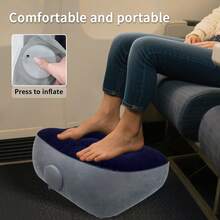 Gối hơi, gác chân bơm hơi phủ nhung PVC, ghế massage du lịch ngoài trời, gác chân cho ô tô/máy bay. - thảm lót chân - Xem 3