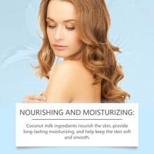 EELHOE 桃子身体磨砂膏，温和去角质保湿滋养柔嫩肌肤磨砂膏 - Coconut - 查看 7