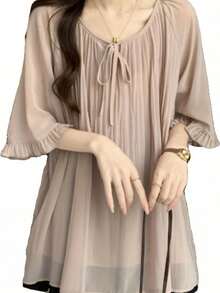 Women Tops - Beige - View 9