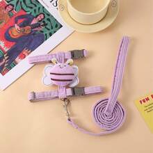 Bộ dây dắt hình chữ H hình con ong hoạt hình dễ thương, dây dắt chó mèo mới, đai ngực hình con ong hoạt hình, dây dắt chó, dây dắt mèo, đai ngực, đồ dùng cho thú cưng, phù hợp cho chó và mèo, có thể điều chỉnh, thoáng khí, chống tuột. - Nhiều màu - Xem 12