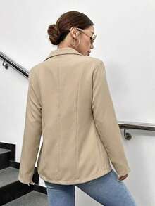 A&DD MODA, REF: 173 Women's Blazer Elegant Fitted Modern Social Formal Casual Sophisticated Tailoring Premium Fabric Versatile Comfortable Work Style Party Everyday Classic Perfect Cut Refined Look Contemporary Look Charming Blogger Quality Superior Finish ✨ - 米色的 - 查看 2
