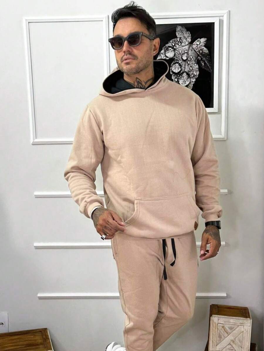 Men's Cotton Winter Fleece Set - Pants/Sweatshirt - Unta - View 1