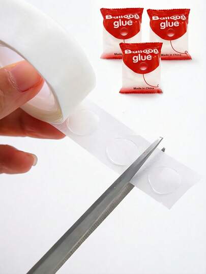 2pcs Balloon Glue Dots, Suitable For Balloon Accessories, Balloon Dots, Birthday Wedding Party Balloon Glue Stickers, Balloon Arch Stands, Easy To Wipe Off Transparent Glue Dots, Multi-Purpose Double-Sided Balloon Stickers For Wedding Decorations And Props, Transparent Double-Sided, Easy To Tear Off Without Leaving Glue, Suitable For Halloween, Christmas, Easter, Back To School Decorations