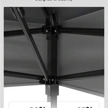 13 X 13FT Pop Up Instant Gazebo, Canopy Tent with Mosquito Netting, Foldable Canopy Shelter for Backyard, Parties, Camping and Commercial Use - GRIS - Ver 2