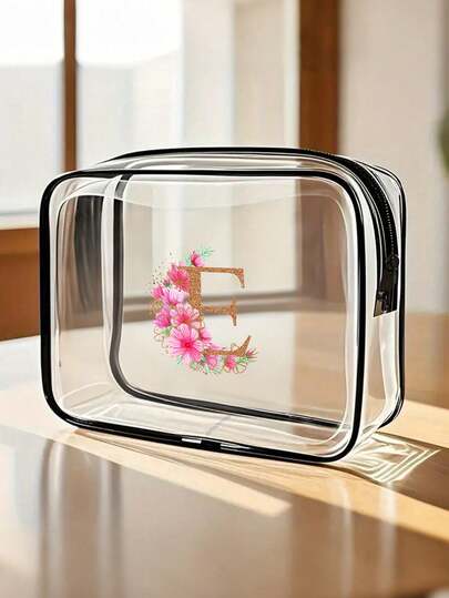 1 túi đựng mỹ phẩm hình chữ cái đính ngọc trai, túi trang điểm bằng PVC trong suốt có khóa kéo, túi đựng đồ vệ sinh cá nhân trong suốt di động, thích hợp cho công tác, du lịch, phòng tắm, sắp xếp và cất giữ, túi trong suốt tối giản unisex, bộ túi đựng đồ vệ sinh cá nhân và mỹ phẩm EVA có khóa kéo - trong suốt, túi đựng đồ du lịch. Thích hợp cho ba lô đi học, đồ dùng cần thiết khi đi du lịch, kỳ nghỉ biển. Túi trang điểm chống thấm nước trong suốt, di động và được phép mang lên máy bay. Phong cách Bohemian.