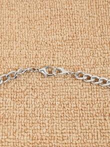 1件男女通用时尚休闲牛仔布可调节链条颈链，适合街头、派对、宴会、个性装扮 - 彩色 - 查看 7