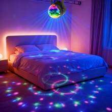 Disco Ball Light, RGB Colorful Rotating Flashing Light, LED Party Light, Suitable For Home, Bar, Club, Party, Birthday, Coffee Shop, Holiday DJ Disco Light, Perfect Gift Choice For Party Lovers, Suitable For Bedroom Decor, Wall Decor - Multi-color light - View 4