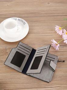 Minimalist Credit Card Small ID Window Bi-Fold Women Wallet Portable Cash White-Collar Workers For Female College Work Business Commute Office For Anniversary For Couple For Birthday Gift On Valentine Day Gift Gift Business Casual For Women Wallet Purse Wallet Small Wallet - Xám - Xem 4