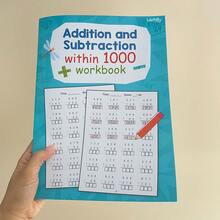 Lachilly Libro de práctica de suma y resta hasta 1000, 32 páginas, entrenamiento de cálculo rápido de matemáticas para niños, cuaderno de ejercicios de matemáticas de escuela primaria - Multicolor - Ver 11