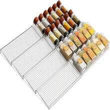 4pcs/8pcs Acrylic Spice Rack, Spice Organizer Suitable For Drawers, Multi-Purpose Spice Jar Rack For Kitchen Countertop, Expandable Tilted Spice Tray, Fits Cabinets, Drawers, Makeup Organizer - Space Saving - Multicolor - View 1
