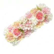 Wedding Arch Artificial Flowers, Wall Decor Arch Floor Flowers, Artificial White Hydrangea Flower Ornaments, Wall Decor, Table Centerpieces, Aisle Decoration, Valentine's Day, Mother's Day Room, Multipurpose Background Artificial Flowers - Multicolor - View 10